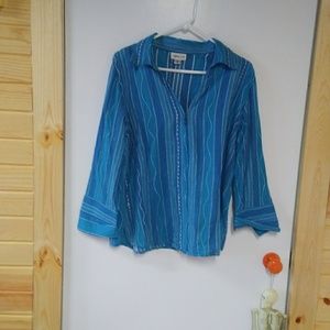 Coldwater Creek Zip Up Blouse